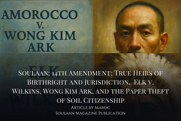 Soulaan: 14th Amendment; True Heirs of Birthright and Jurisdiction.  Elk v. Wilkins, Wong Kim Ark, and the Paper Theft of Soil Citizenship