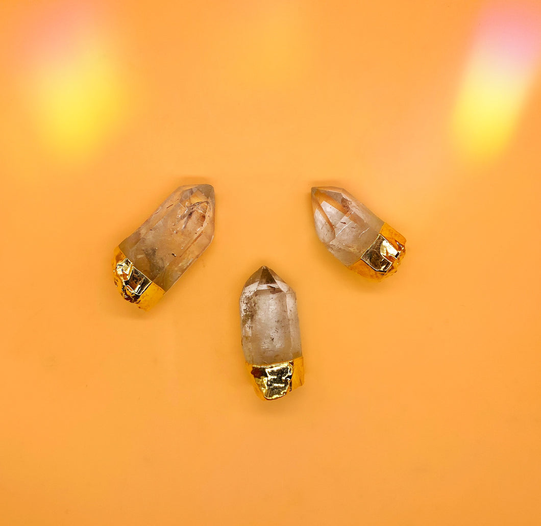 Brazilian King Quartz in Gold